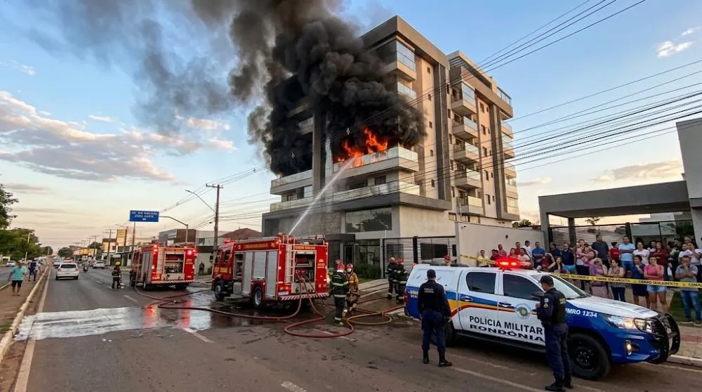 Incêndio em apartamento mobiliza Bombeiros na zona Norte de Porto Velho