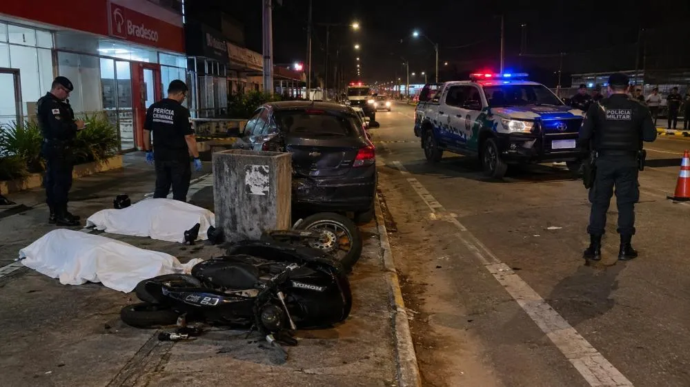Acidente de moto deixa dois mortos na Avenida Jatuarana, em Porto Velho