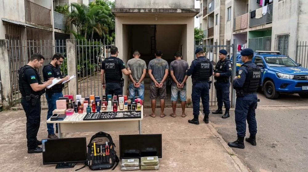 Polícia recupera perfumes e joias furtados e prende três suspeitos em Porto Velho